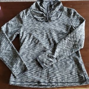 Athleta button up cowl neck pullover